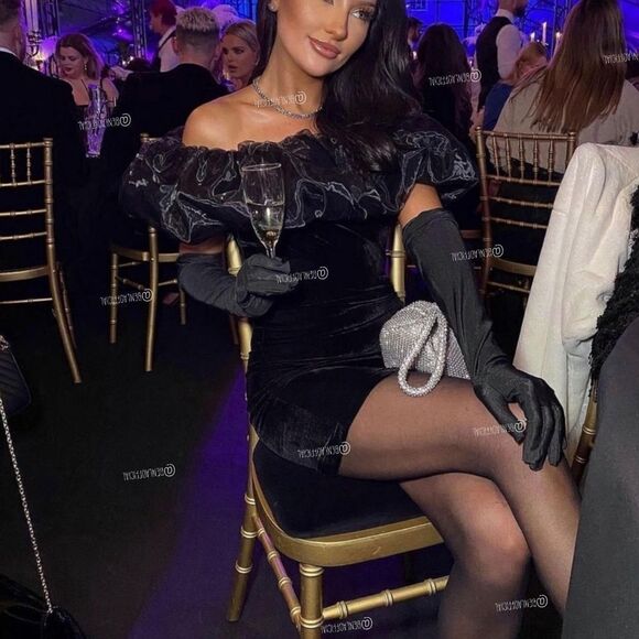 NWT ZARA VELVET VOLUMINOUS PUFF SLEEVE MINI DRESS NWT - Picture 1 of 16